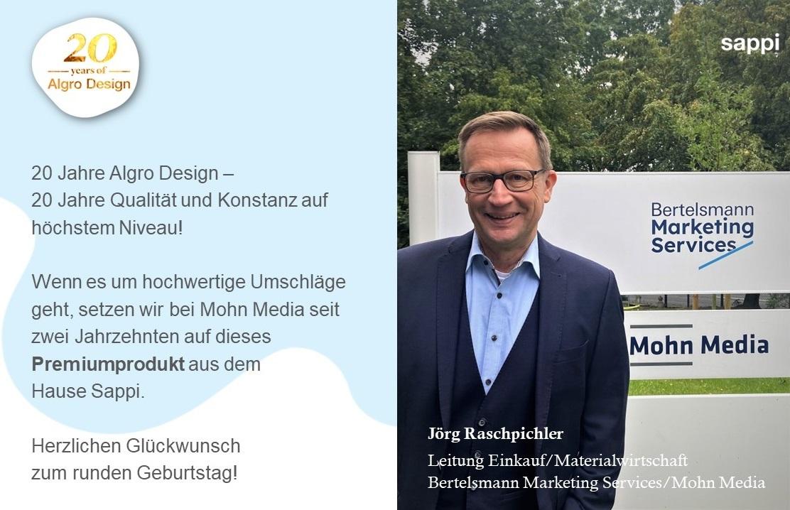 Sappi: 20 years of Algro Design | Marketing Services/Mohn Media